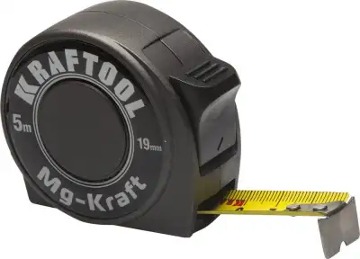 KRAFTOOL MG-Kraft 5м / 19мм ударопрочная профессиональная рулетка в металлическом корпусе наличный и безналичный расчет