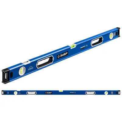 Мощный магнитный уровень ЗУБР 1500 мм с рукоятками и зеркальным глазком Эксперт-М наличный и безналичный расчет