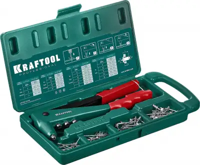KRAFTOOL X-3 заклепочник в кейсе, литой корпус наличный и безналичный расчет