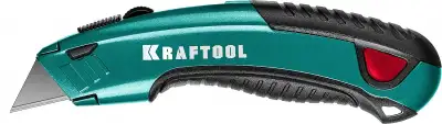 KRAFTOOL GRAND-24, универсальный нож с автостопом, 2 трап. лезвия А24 наличный и безналичный расчет