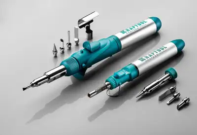 Газовый паяльник KRAFTOOL SolderPro 70B, набор 8-в-1, 30-70 Вт, горелка, фен, 1300°С наличный и безналичный расчет