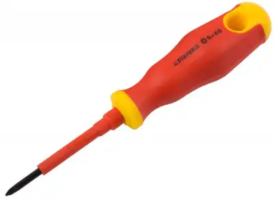 Отвертка STAYER ″PROFI″ ″ELECTRO″ диэлектрическая до 1000В, двухкомп рукоятка, PH № 0 х 60мм наличный и безналичный расчет
