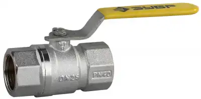 Кран шаровой ЗУБР полнопроход газовый ″мама-мама″, ручка, хромиров латунь, 1″ наличный и безналичный расчет