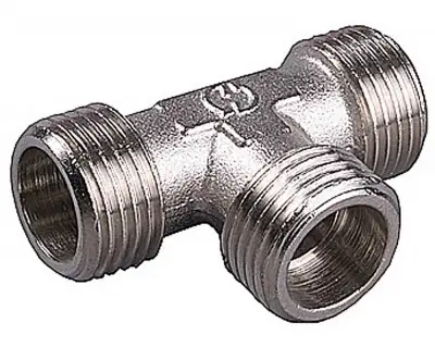 Тройник GENERAL FITTINGS никелированная латунь, ш/ш/ш, 3/4″ наличный и безналичный расчет