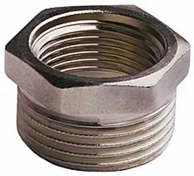 Футорка GENERAL FITTINGS никелированная латунь, 3/4″ х 1/2″ наличный и безналичный расчет