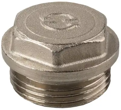 Заглушка GENERAL FITTINGS, 6-ти гранная головка с прижимной шайбой, латунь, наружная резьба, 3/4″ наличный и безналичный расчет
