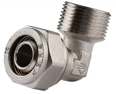 Уголок ЗУБР с наружной резьбой, цанга-штуцер, 1/2″х16х2,0 мм, никель наличный и безналичный расчет