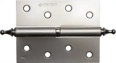 Петля дверная разъемная ЗУБР ″ЭКСПЕРТ″, 1 подшипник, цвет мат. никель (PN), левая, с крепежом, 100х75х2,5мм,2шт наличный и безналичный расчет