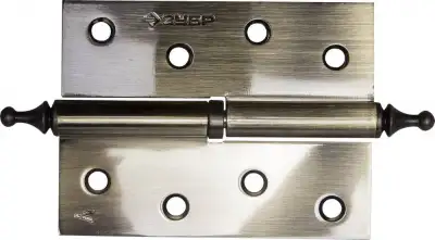 Петля дверная разъемная ЗУБР ″ЭКСПЕРТ″, 1 подшипник, цвет ст. латунь (AB), левая, с крепежом, 100х75х2,5мм,2шт наличный и безналичный расчет