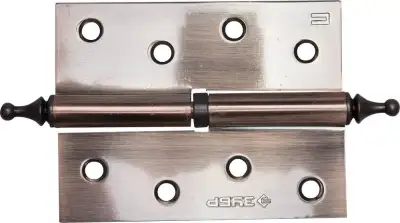 Петля дверная разъемная ЗУБР ″ЭКСПЕРТ″, 1 подшипник, цвет ст. медь (AC), правая, с крепежом, 100х75х2,5мм, 2 шт наличный и безналичный расчет