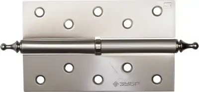 Петля дверная разъемная ЗУБР ″ЭКСПЕРТ″, 1 подшипник, цвет мат. никель (PN), правая, с крепежом, 125х75х2,5мм,2шт наличный и безналичный расчет