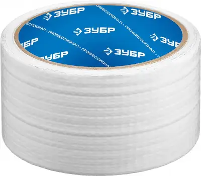 Армированная лента, ЗУБР Профессионал 12092-50-10, универсальная, влагостойкая, 48мм х 10м, белая наличный и безналичный расчет