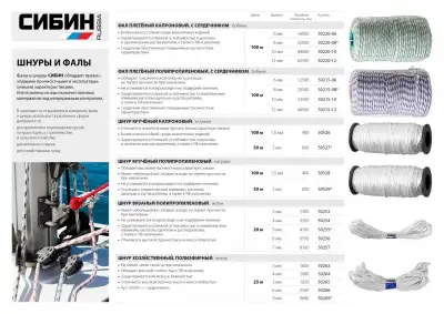 Шнур кручёный полипропиленовый СИБИН, диаметр - 1,5 мм, длина - 100 м (катушка), 29 кгс наличный и безналичный расчет
