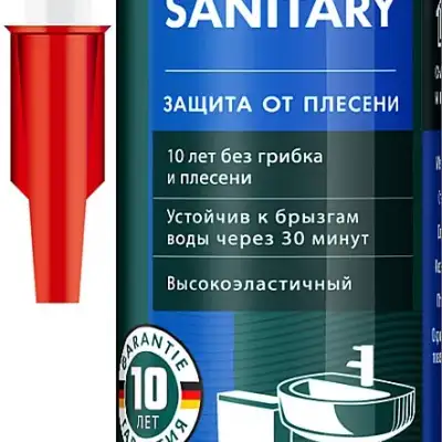 Санитарный силиконовый герметик KRAFTOOL Sanitary 300 мл прозрачный наличный и безналичный расчет