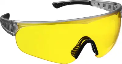 Защитные жёлтые очки STAYER PRO-X широкая монолинза, открытого типа наличный и безналичный расчет