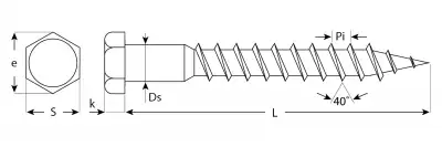 Шурупы ШДШ с шестигранной головкой (DIN 571), 80 х 10 мм, 30 шт, ЗУБР наличный и безналичный расчет