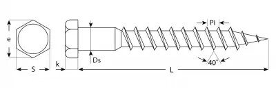 Шурупы ШДШ с шестигранной головкой (DIN 571), 160 х 10 мм, 1 шт, ЗУБР наличный и безналичный расчет