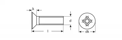 Винт DIN 965, M3 x 8 мм, 5 кг, кл. пр. 4.8, оцинкованный, ЗУБР наличный и безналичный расчет