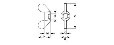 Гайка DIN 315 барашковая, M3, 5 кг, оцинкованная, ЗУБР наличный и безналичный расчет