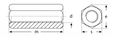 Гайка DIN 6334 переходная, M12, 1 шт, оцинкованная, ЗУБР наличный и безналичный расчет