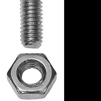 Винт (DIN7985) в комплекте с гайкой (DIN934), шайбой (DIN125), шайбой пруж. (DIN127), M6x50мм, 7шт, ЗУБР наличный и безналичный расчет