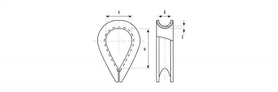 Коуш DIN 6899, 8мм, 1 шт, оцинкованный, ЗУБР наличный и безналичный расчет