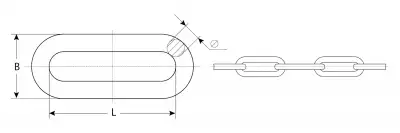 Цепь длиннозвенная, DIN 763, оцинкованная сталь, d=3мм, L=120м, ЗУБР Профессионал наличный и безналичный расчет