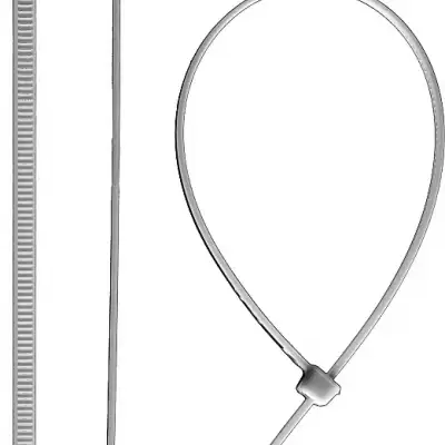 Кабельные стяжки белые КС-Б1, 4.5 x 350 мм, 100 шт, нейлоновые, ЗУБР Профессионал наличный и безналичный расчет