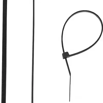 Кабельные стяжки черные КС-Ч1, 3.6 x 150 мм, 100 шт, нейлоновые, ЗУБР Профессионал наличный и безналичный расчет