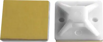 Площадка под хомут-стяжку ПХС самоклеющаяся белая, 25 x 25 мм, 100 шт, нейлоновая, ЗУБР наличный и безналичный расчет