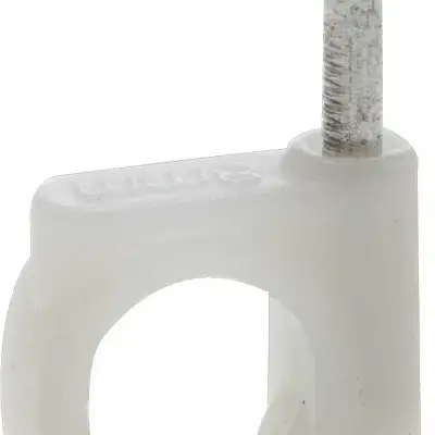 Скоба-держатель круглая СД-К 6 мм, 50 шт, с оцинкованным гвоздем, ЗУБР Профессионал наличный и безналичный расчет