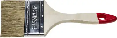 Кисть плоская STAYER ″UNIVERSAL-STANDARD″, светлая натуральная щетина, деревянная ручка, 75мм наличный и безналичный расчет