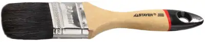 Кисть плоская STAYER ″UNIVERSAL-EURO″, чёрная натуральная щетина, деревянная ручка, 50мм наличный и безналичный расчет