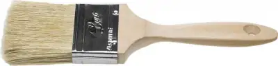 Кисть плоская STAYER ″UNIVERSAL-LUX″, светлая натуральная щетина, деревянная ручка, 75мм наличный и безналичный расчет