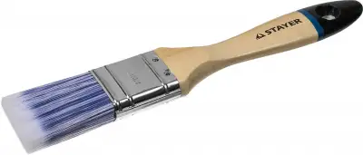Кисть плоская STAYER ″EURO″, ″AQUA″ для воднодисперсионных и акриловых ЛКМ, искусств щетина, деревя ручка, 1,5″/38мм наличный и безналичный расчет