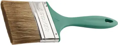 Кисть плоская STAYER ″LASUR-EURO″, смешанная (натуральная и искусственная) щетина, пластмассовая ручка, 100мм наличный и безналичный расчет