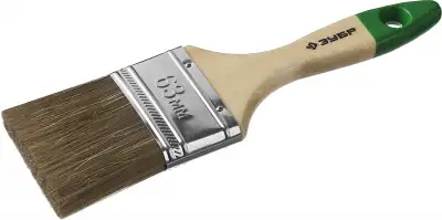 Кисть плоская ЗУБР ″ЛАЗУРЬ-МАСТЕР″, смешанная щетина, деревянная ручка, 63мм наличный и безналичный расчет