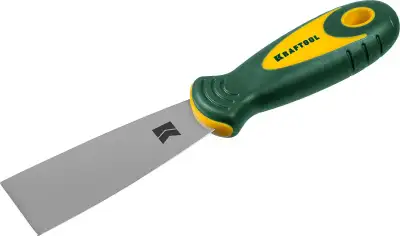 Шпательная лопатка KRAFTOOL с 2-компонент ручк, профилиров нержав полотно, 40мм наличный и безналичный расчет