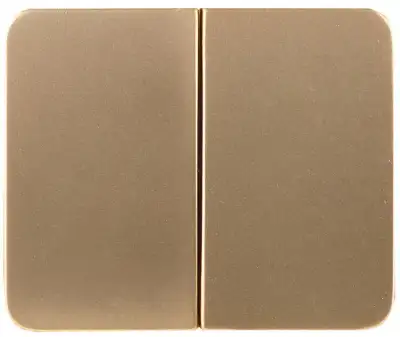 Выключатель СВЕТОЗАР ″ГАММА″ двухклавишный, без вставки и рамки, цвет золотой металлик, 10A/~250B наличный и безналичный расчет