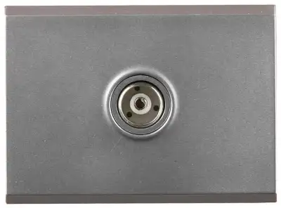 Розетка СВЕТОЗАР ″ЭФФЕКТ″ телевизионная, без вставки и рамки, цвет светло-серый металлик наличный и безналичный расчет