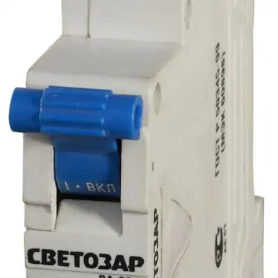 Выключатель автоматический СВЕТОЗАР 1-полюсный, 40 A, ″B″, откл. сп. 6 кА, 230 / 400 В наличный и безналичный расчет