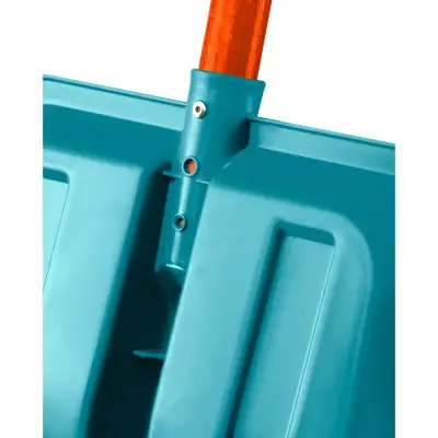Снеговая лопата GRINDA PROLine FIBER-400 400 мм пластиковая с алюминиевой планкой, особопрочный легкий черенок из фибергласса, V-ручка наличный и безналичный расчет