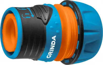 GRINDA PROLine TL-12, 1/2″, соединитель быстросъёмный для шланга, с запирающим механизмом, из ударопрочного пластика с TPR наличный и безналичный расчет