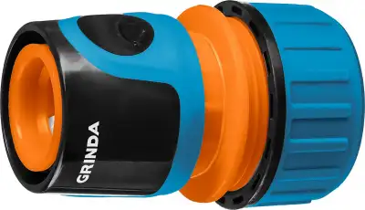 GRINDA PROLine TC-12A, 1/2″, с автостопом, соединитель быстросъёмный для шланга, из ударопрочного пластика с TPR наличный и безналичный расчет