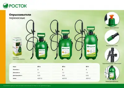 РОСТОК RT-7 опрыскиватель 7 л, переносной наличный и безналичный расчет