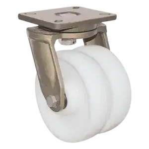 Большегрузное нейлоновое сдвоенное поворотное колесо EJ01 HBZ 150-50 наличный и безналичный расчет