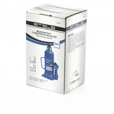 Домкрат гидравлический бутылочный, 12 т, h подъема 227-457 мм Stels наличный и безналичный расчет