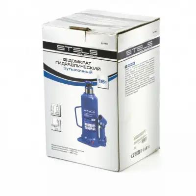 Домкрат гидравлический бутылочный, 16 т, h подъема 227-457 мм Stels наличный и безналичный расчет