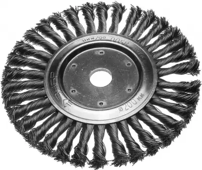 ЗУБР ″ЭКСПЕРТ″. Щетка дисковая для УШМ, плетеные пучки стальной проволоки 0,5мм, 200х22мм наличный и безналичный расчет