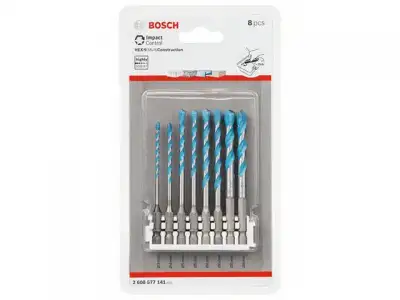 Набор универсальных сверл 3-8 мм Hex-9 MultiConstruction BOSCH 8шт наличный и безналичный расчет